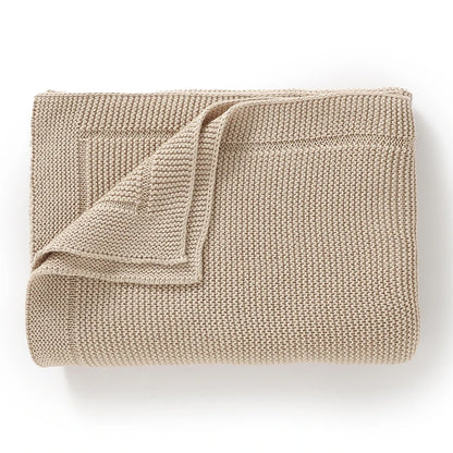 Knitted Cotton Throw Blanket