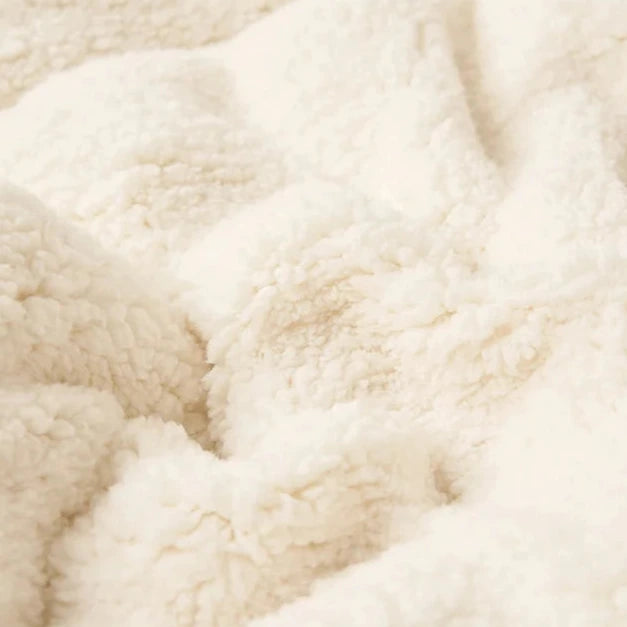 Sherpa-Lined Coral Velvet Blanket
