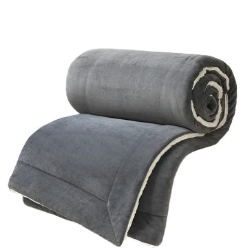 Sherpa-Lined Coral Velvet Blanket