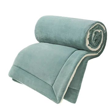 Sherpa-Lined Coral Velvet Blanket