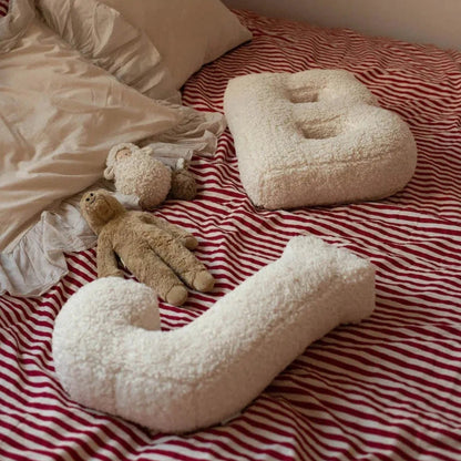 Cozy Letter Throw Pillow