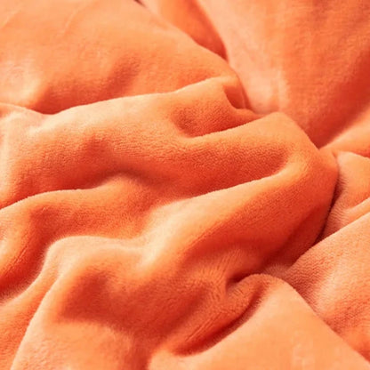 Sherpa-Lined Coral Velvet Blanket