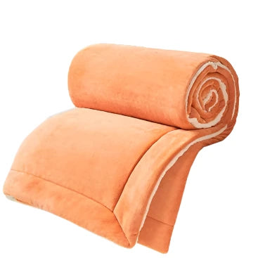 Sherpa-Lined Coral Velvet Blanket