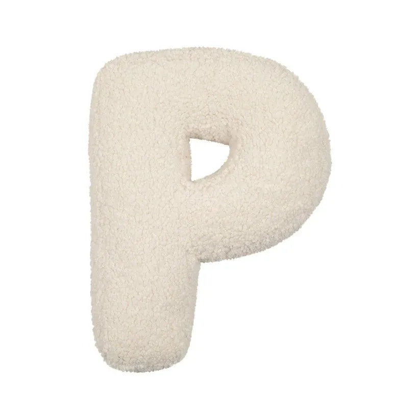 Cozy Letter Throw Pillow