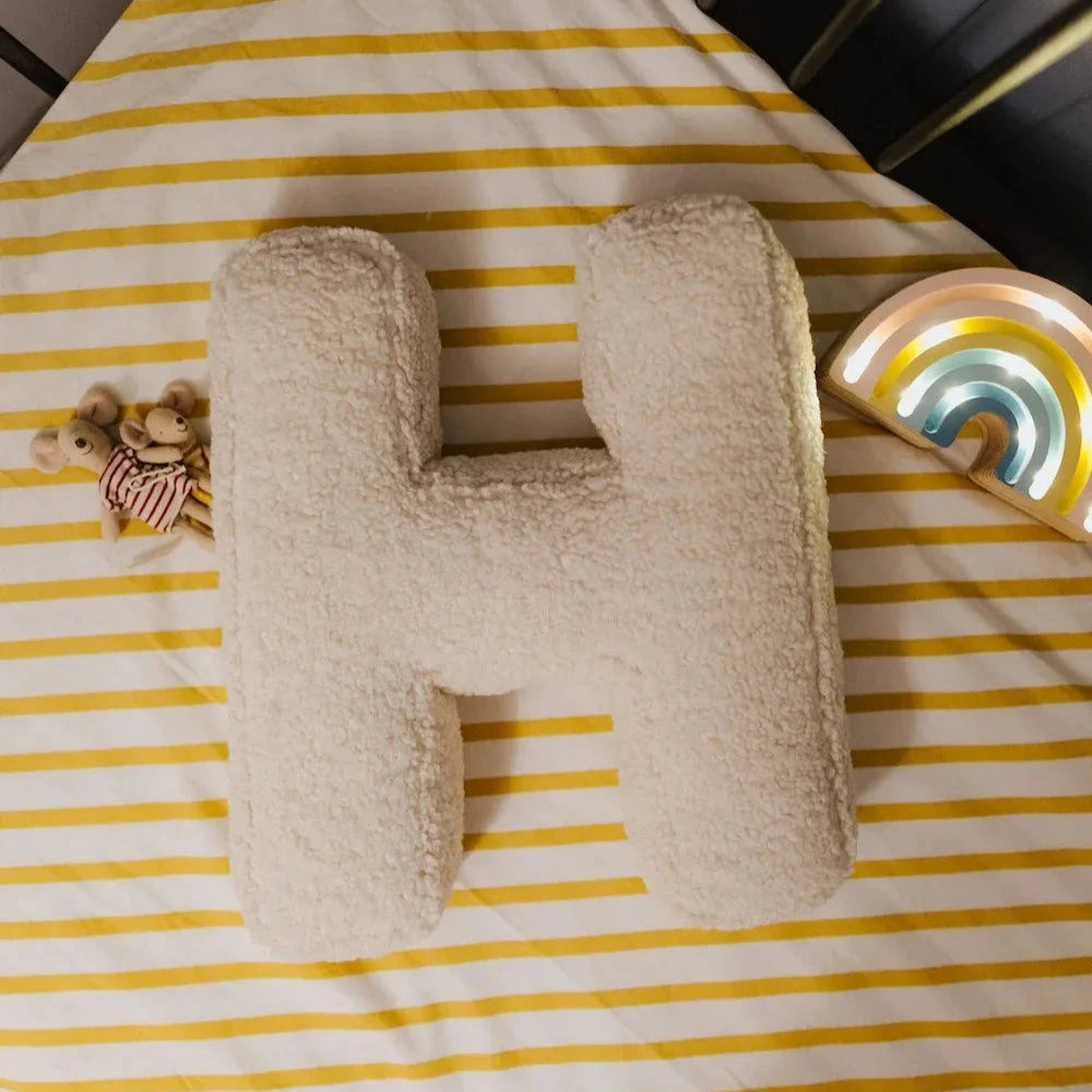 Cozy Letter Throw Pillow