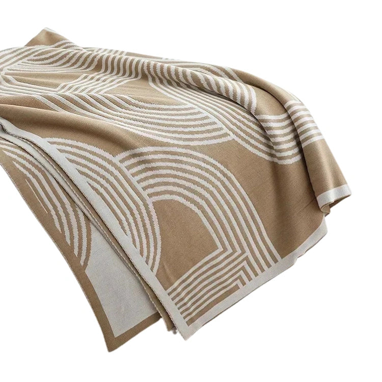 Large Geo Knit Throw Blanket