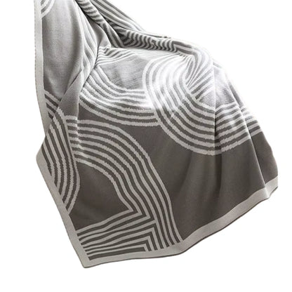 Large Geo Knit Throw Blanket